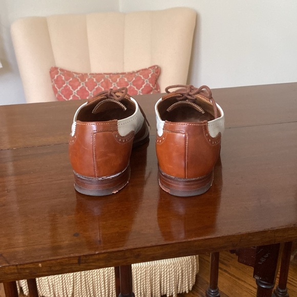 Ralph Lauren Chestnut & Ivory Spectators made in England size 6 1/2 Women’s - Picture 5 of 11